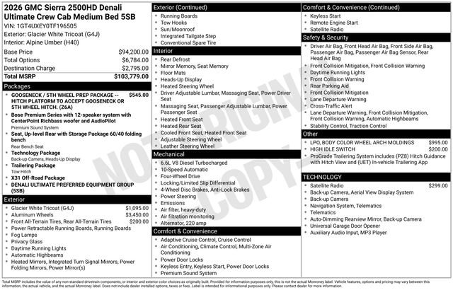 New 2026 GMC Sierra 2500 Denali Ultimate AWD/4WD image 51