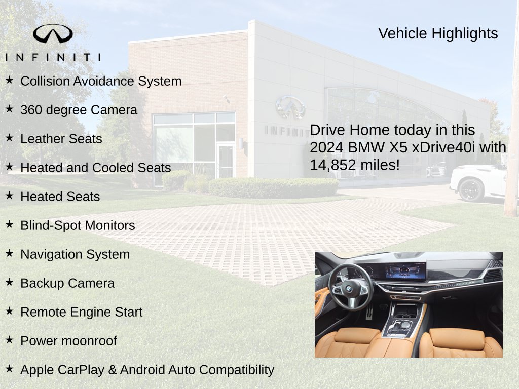 Used 2024 BMW X5 xDrive40i w/ M Sport Package AWD/4WD image 9