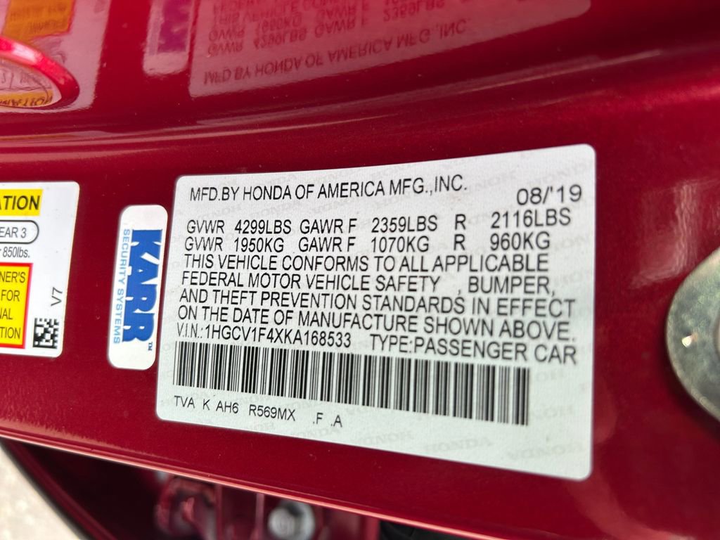 Used 2019 Honda Accord EX image 33