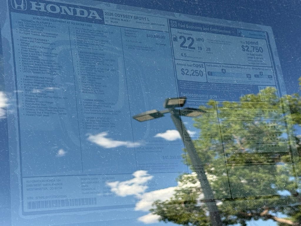 New 2026 Honda Odyssey Sport-L image 26