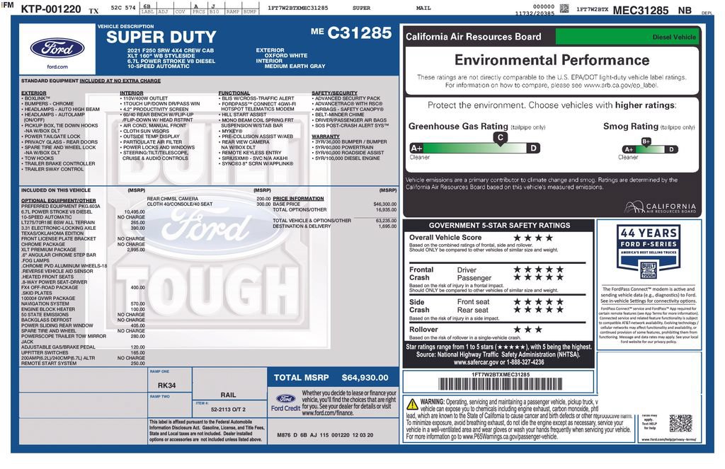 Used 2021 Ford F250 XLT w/ XLT Premium Package AWD/4WD image 36