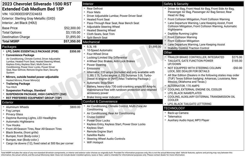 Certified 2023 Chevrolet Silverado 1500 RST w/ LPO, Dark Essentials Package image 7