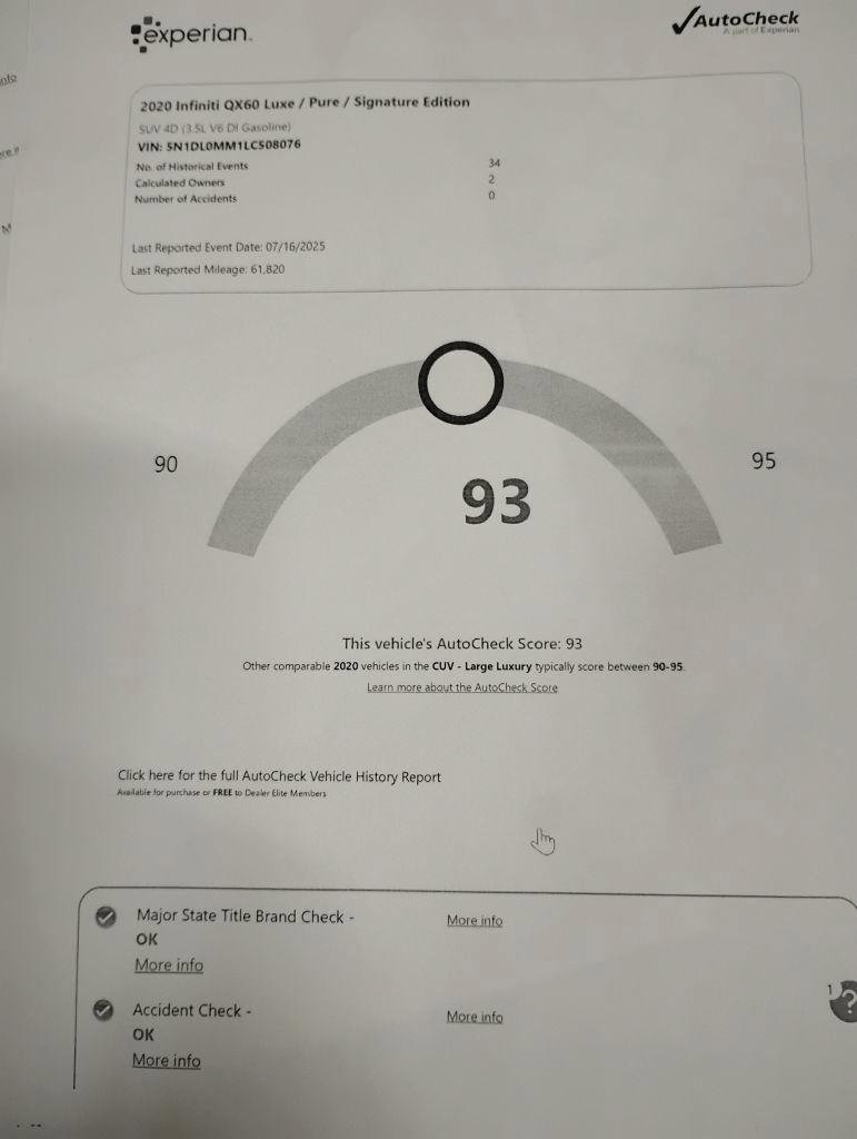 Used 2020 INFINITI QX60 Luxe w/ Essential Package image 23