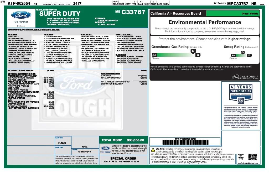Used 2021 Ford F450 Platinum w/ FX4 Off-Road Package AWD/4WD image 25