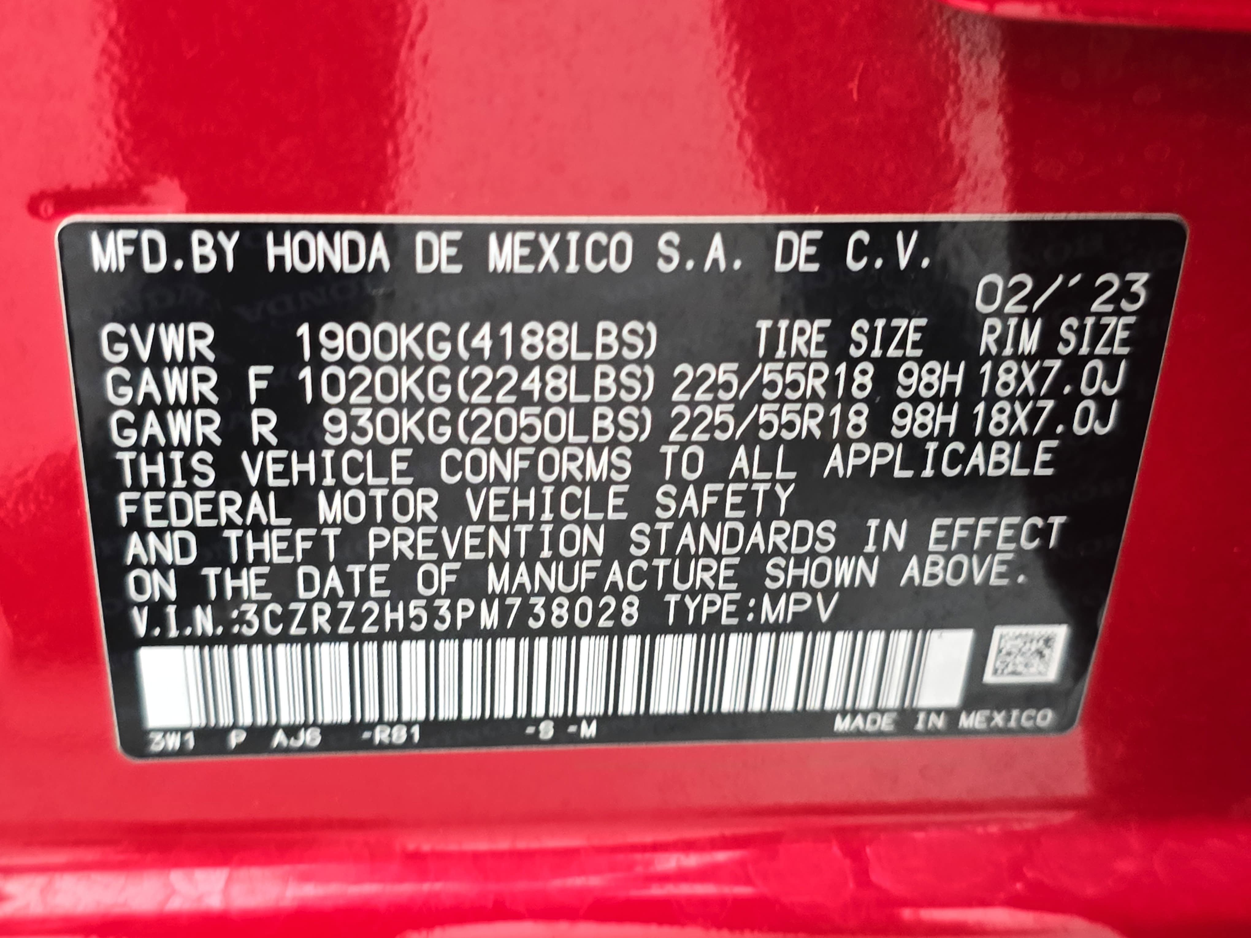 Certified 2023 Honda HR-V Sport image 34