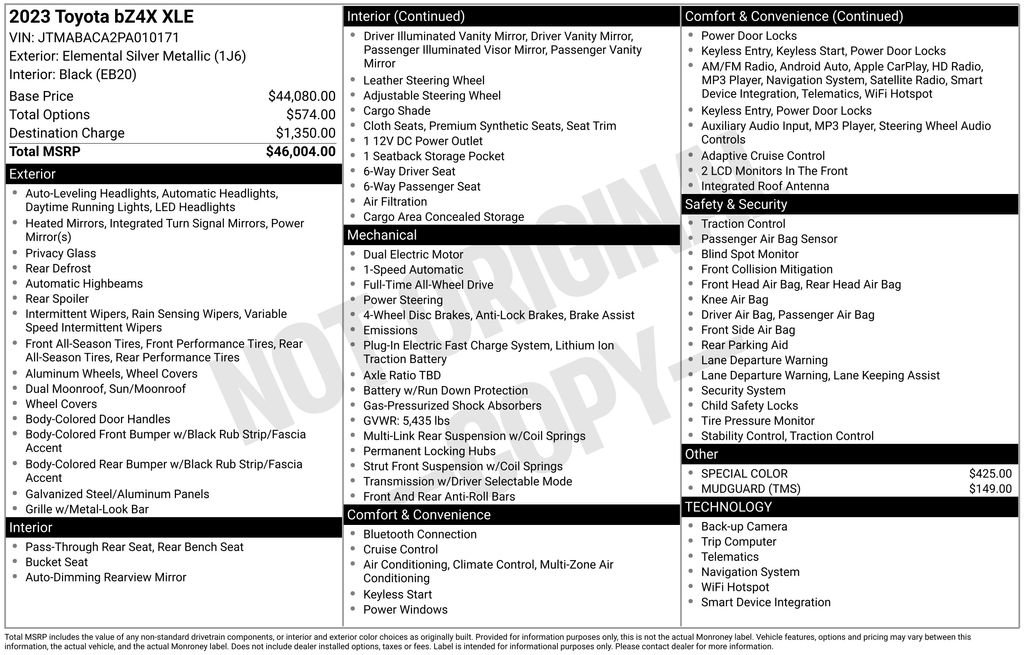 Used 2023 Toyota bZ4X XLE image 17