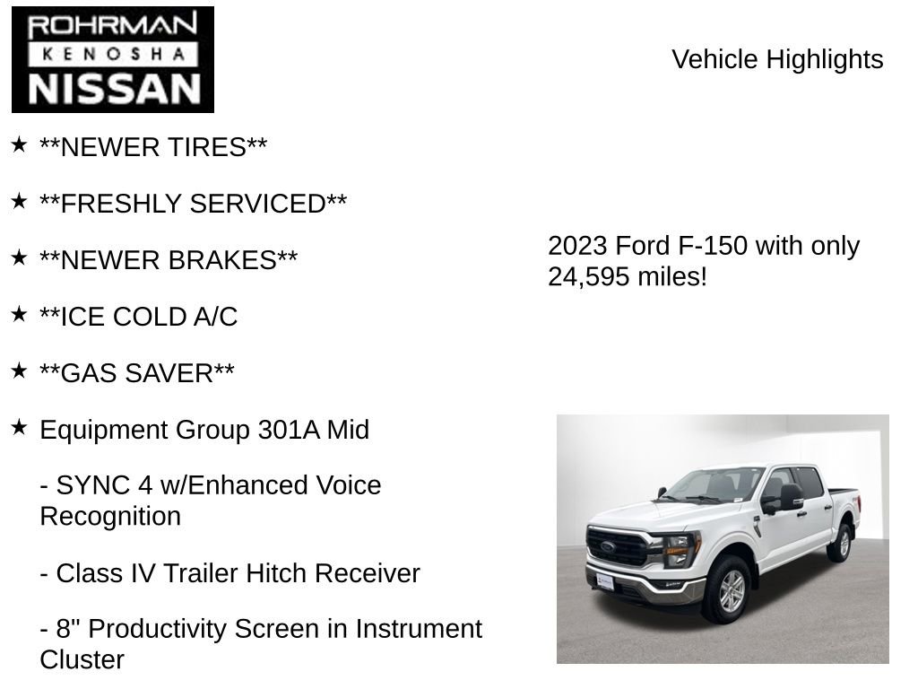 Used 2023 Ford F150 XLT w/ Equipment Group 301A Mid AWD/4WD image 8
