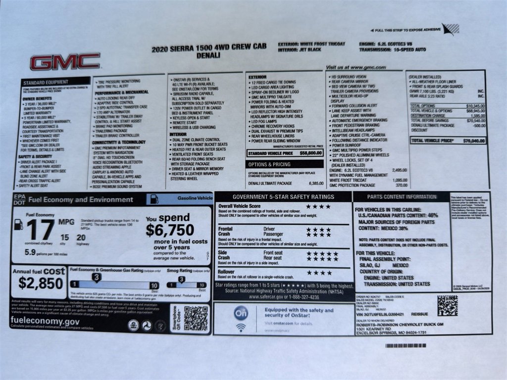 Used 2020 GMC Sierra 1500 Denali w/ Denali Ultimate Package image 2