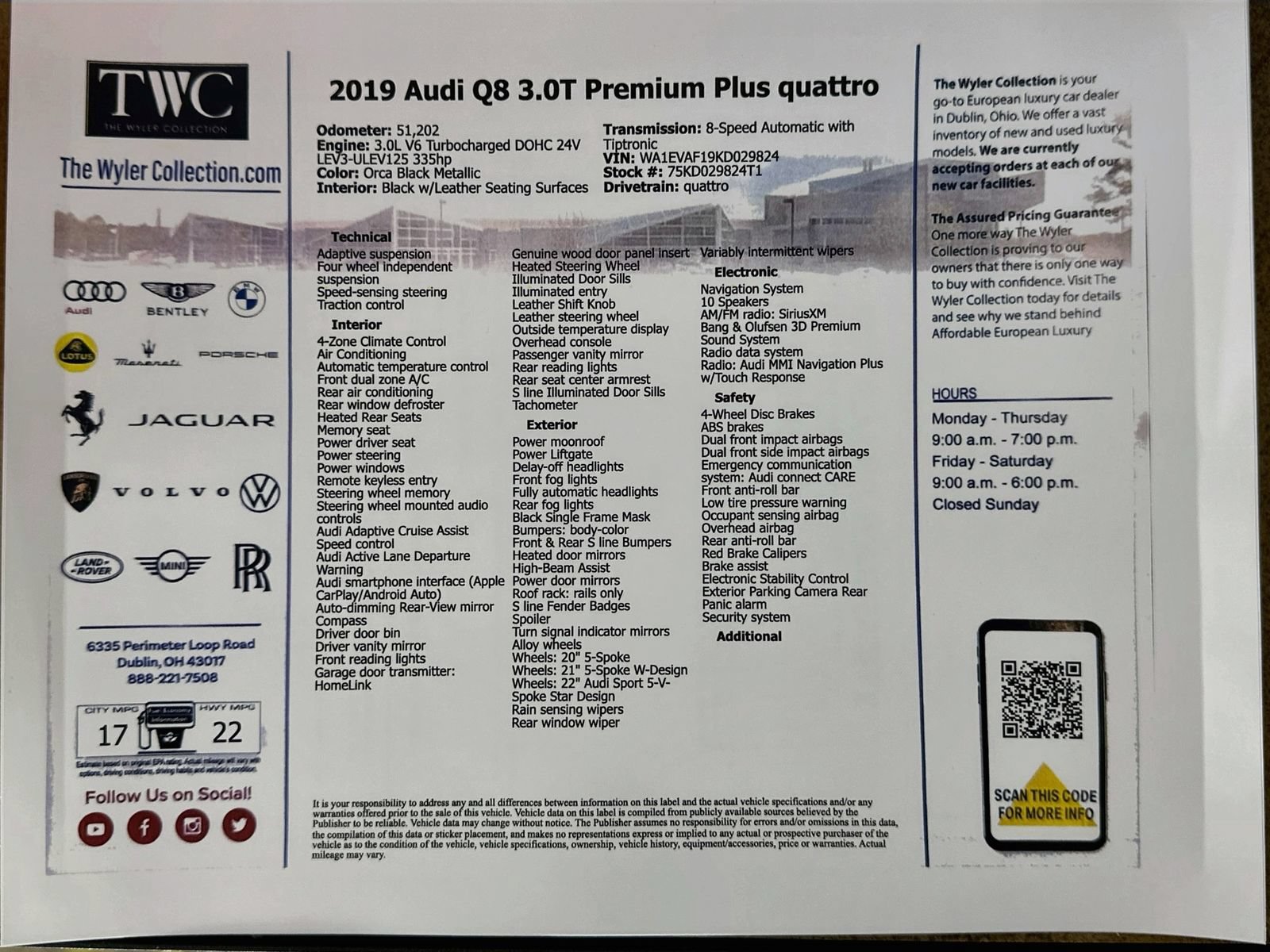 Used 2019 Audi Q8 Premium Plus AWD/4WD image 47