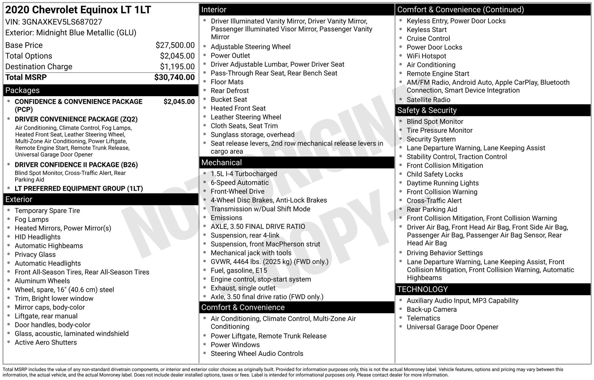 Used 2020 Chevrolet Equinox LT image 32