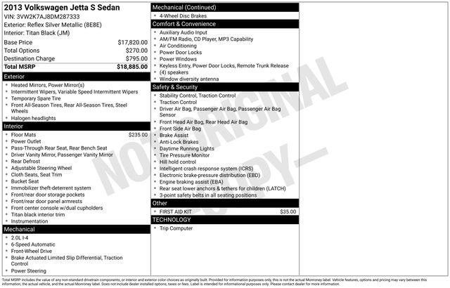 Used 2013 Volkswagen Jetta S image 11