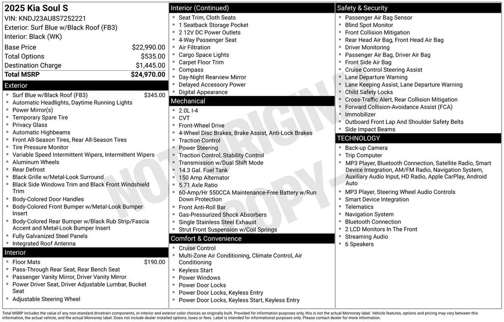 Used 2025 Kia Soul S FWD image 45