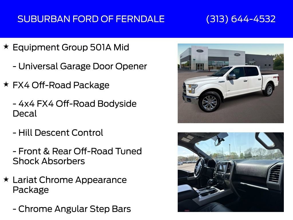 Used 2016 Ford F150 Lariat w/ Equipment Group 501A Mid AWD/4WD image 9