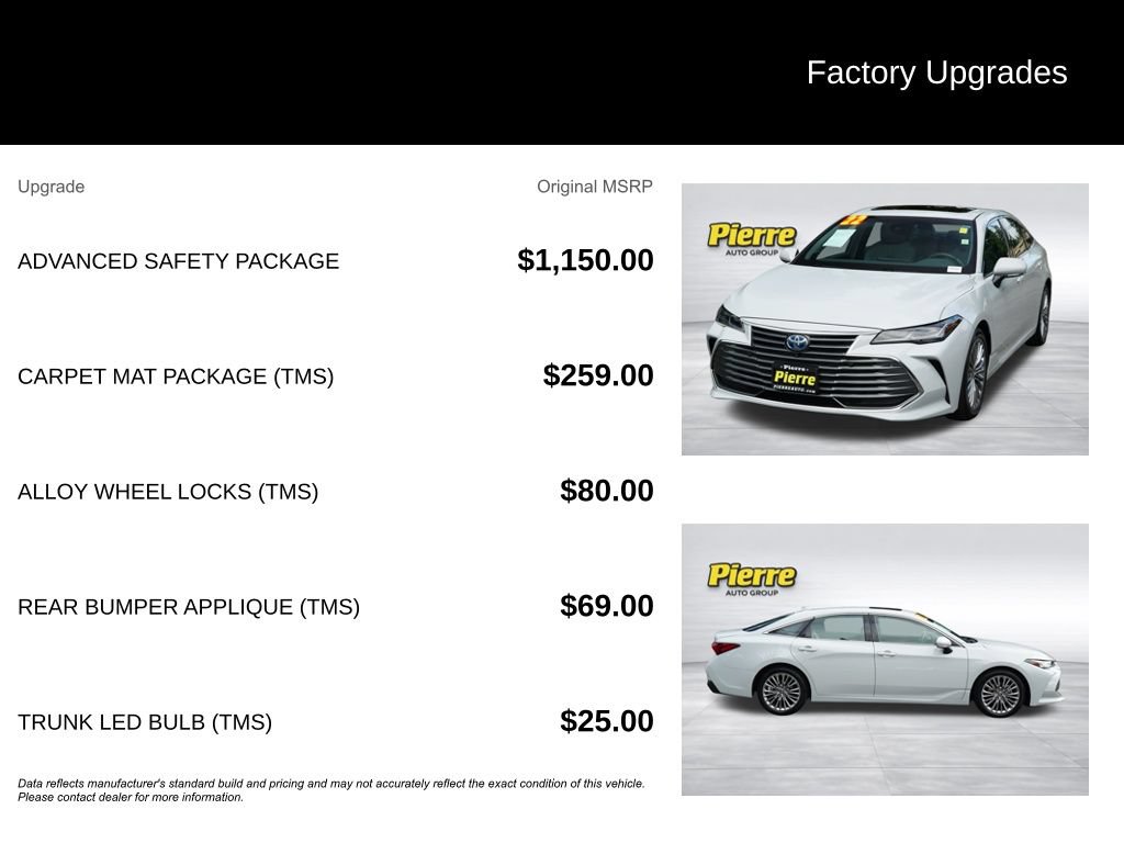 Used 2022 Toyota Avalon Limited w/ Advanced Safety Package FWD image 13