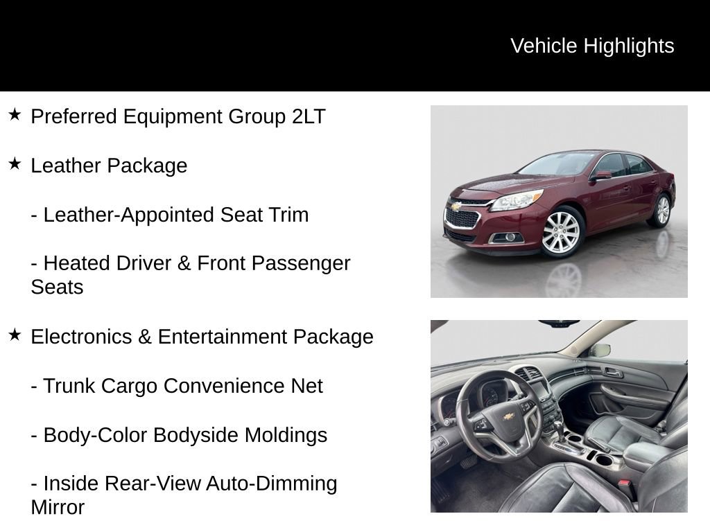 Used 2015 Chevrolet Malibu LT w/ Leather Package FWD image 5