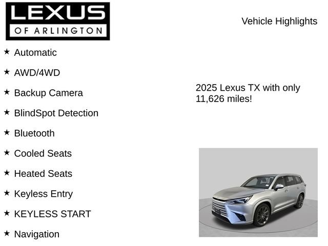 Certified 2025 Lexus TX 350 AWD w/ Technology Package image 7