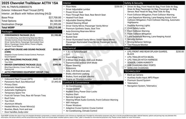 New 2025 Chevrolet TrailBlazer ACTIV w/ Convenience Package FWD video 5