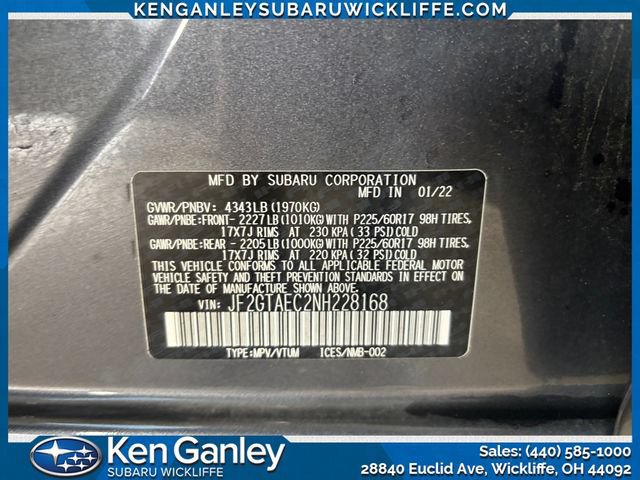 Certified 2022 Subaru Crosstrek 2.0i Premium w/ Moonroof Package AWD/4WD image 28
