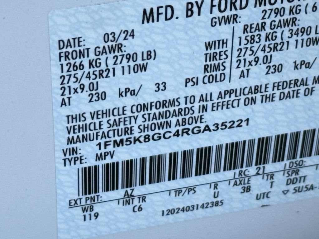 New 2024 Ford Explorer ST w/ Equipment Group 401A AWD/4WD image 34