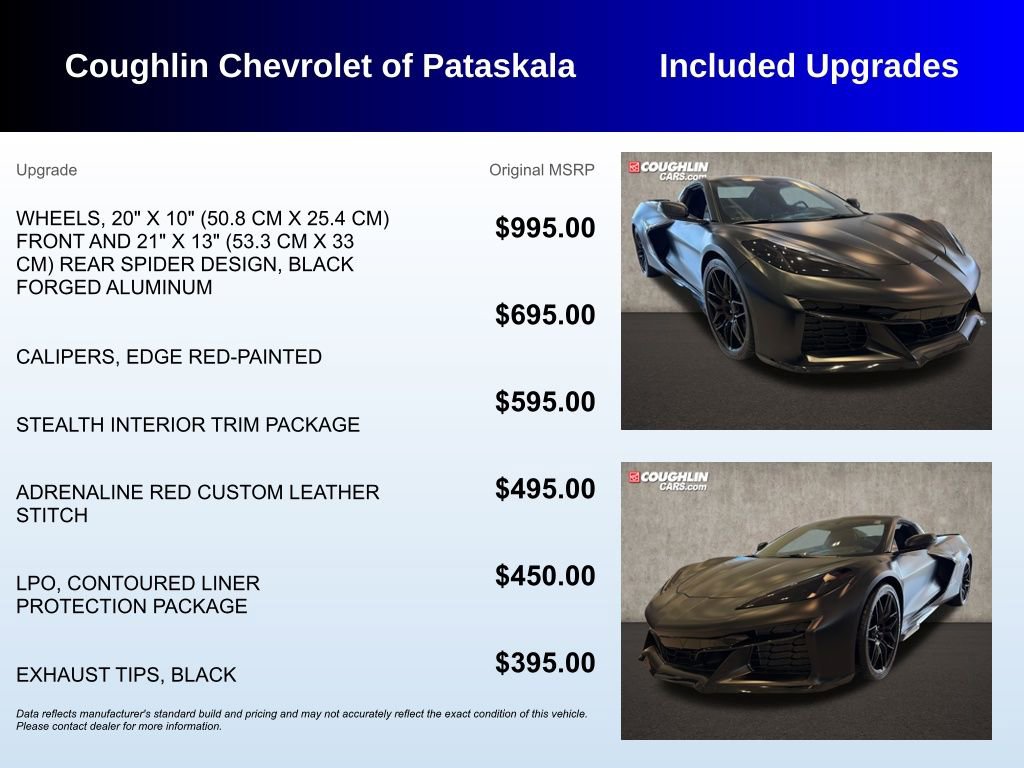 Used 2025 Chevrolet Corvette Z06 w/ Stealth Interior Trim Package RWD image 3