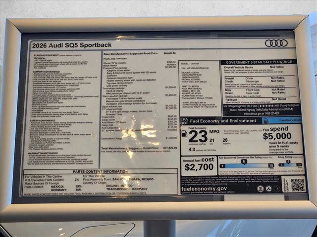 New 2026 Audi SQ5 Premium Plus AWD/4WD image 15