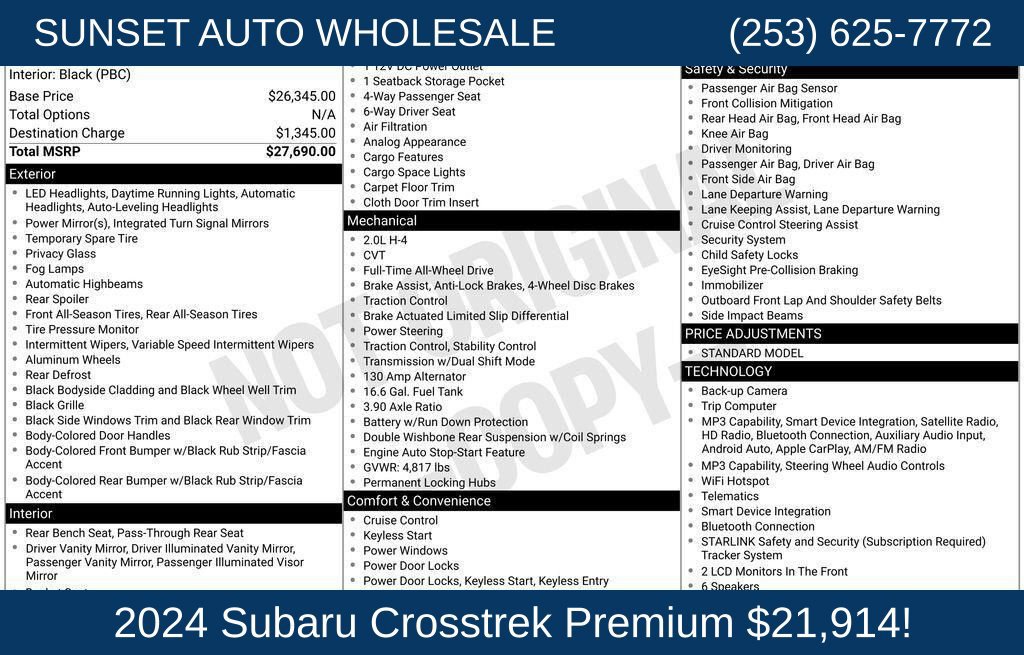 Used 2024 Subaru Crosstrek 2.0i Premium AWD/4WD image 42