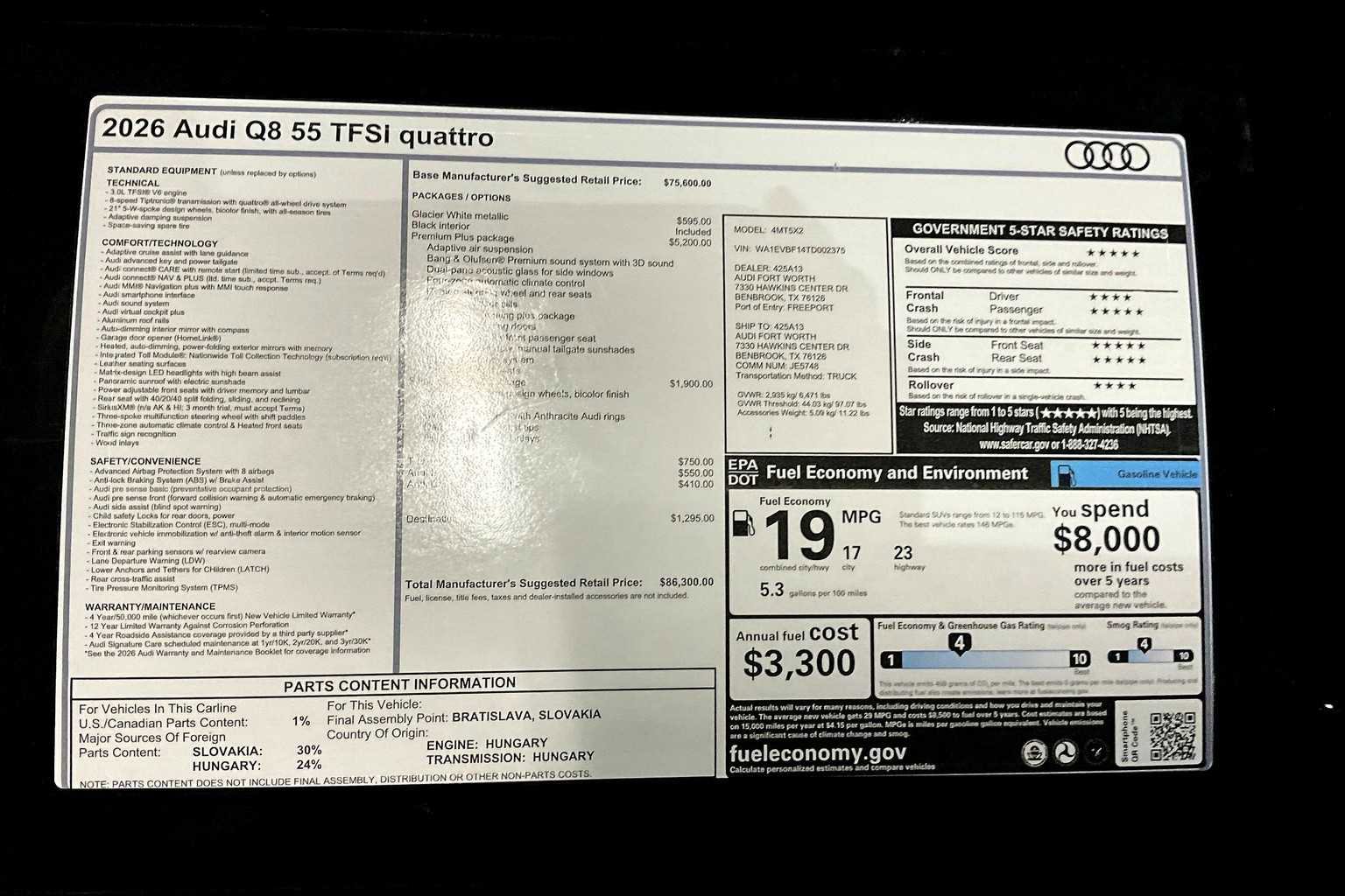 New 2026 Audi Q8 Premium Plus image 18