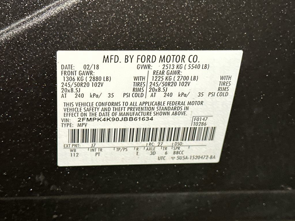 Used 2018 Ford Edge Titanium w/ Equipment Group 301A AWD/4WD image 39