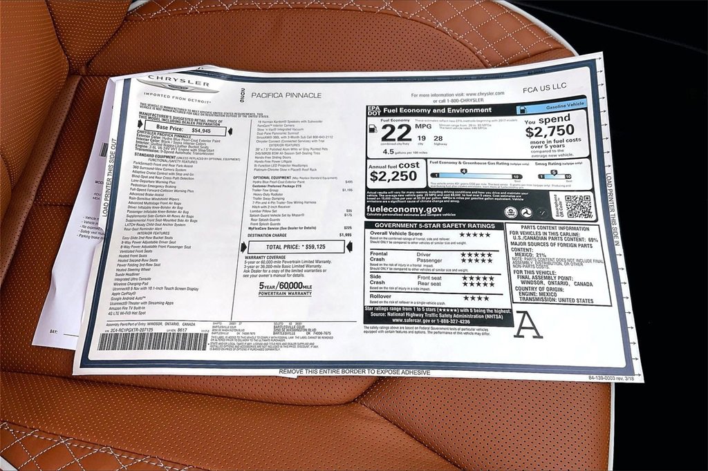 New 2026 Chrysler Pacifica Pinnacle w/ Trailer Tow Group image 14