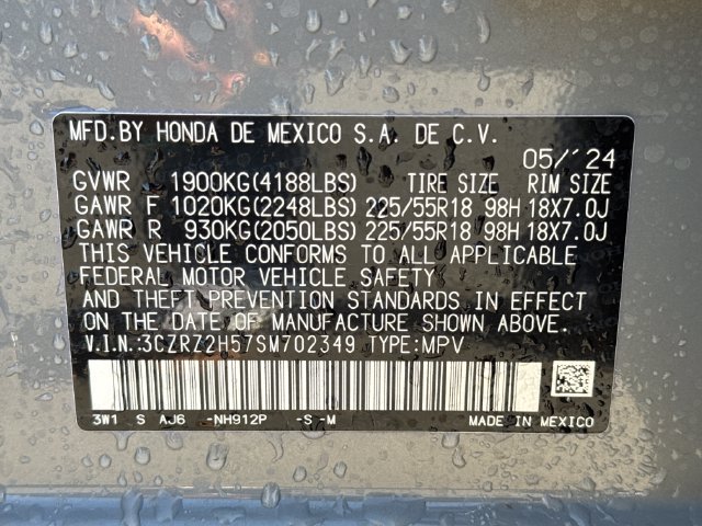 Certified 2025 Honda HR-V Sport image 19