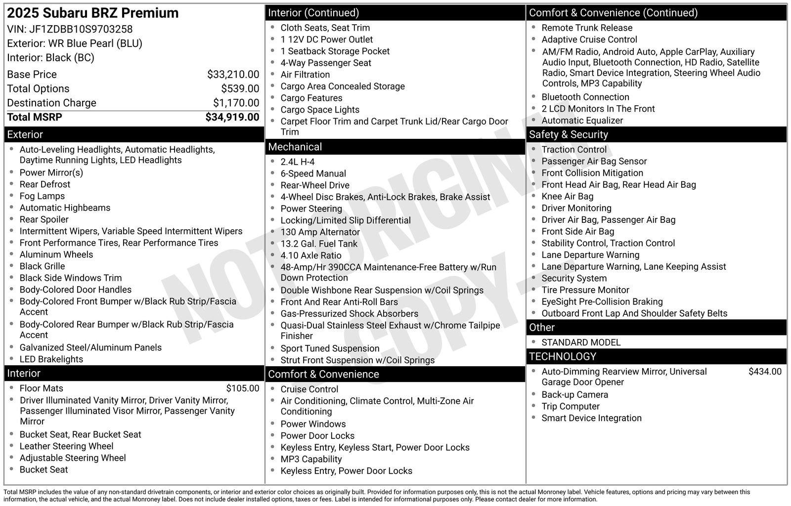 New 2025 Subaru BRZ Premium image 4