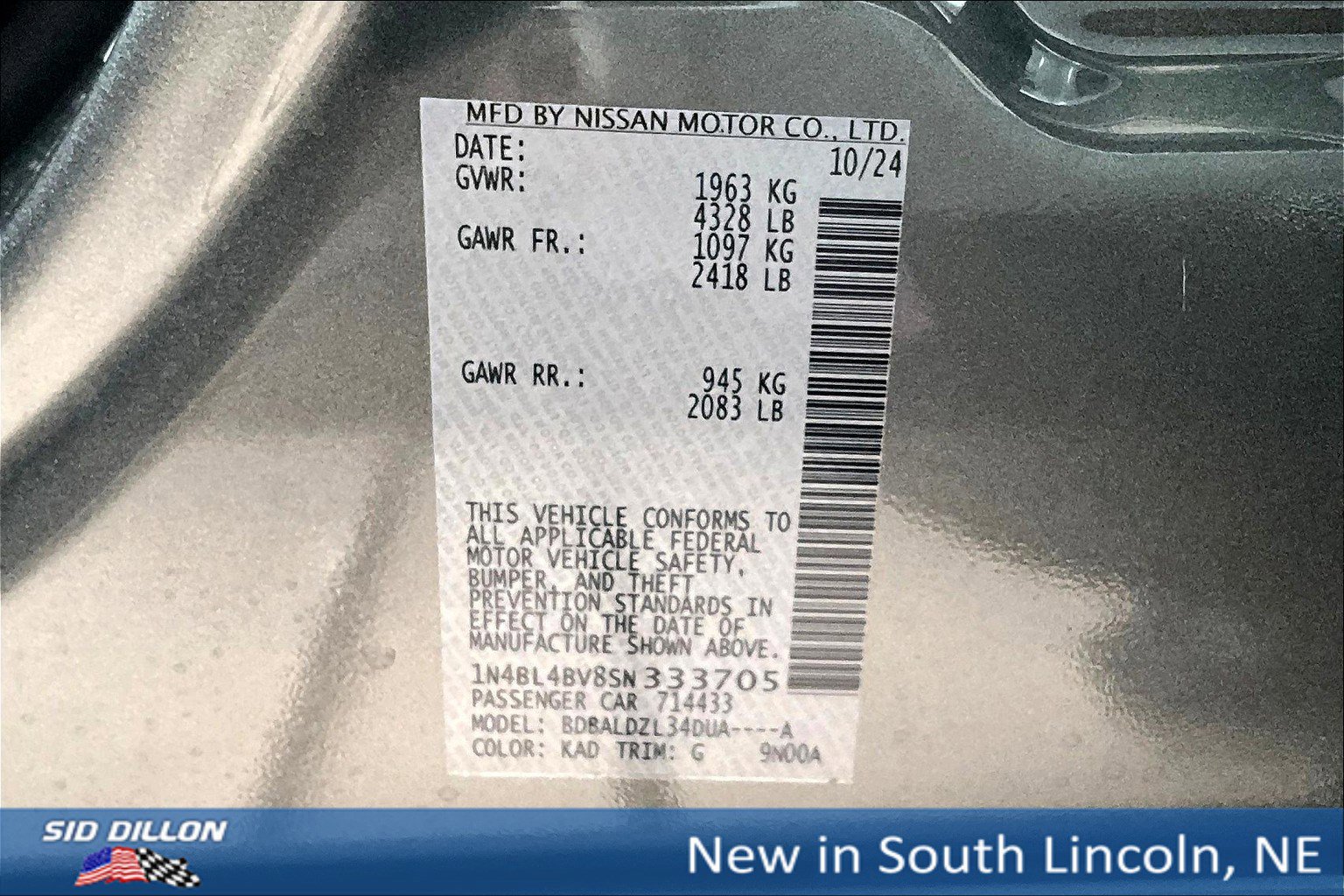 New 2025 Nissan Altima 2.5 S image 13