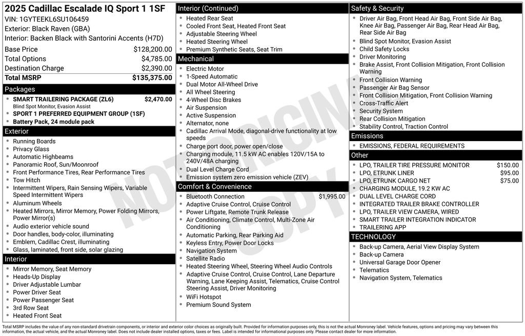 New 2025 Cadillac Escalade IQ Sport 1 w/ Smart Trailering package image 4
