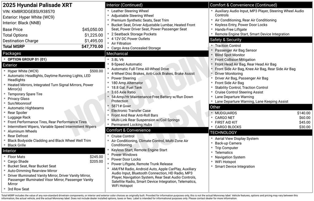 New 2025 Hyundai Palisade XRT AWD/4WD image 4