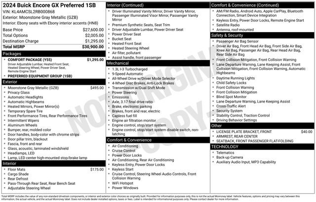Certified 2024 Buick Encore GX Preferred w/ Comfort Package AWD/4WD image 33