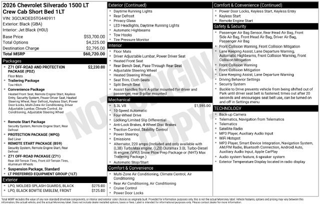 New 2026 Chevrolet Silverado 1500 LT AWD/4WD image 24
