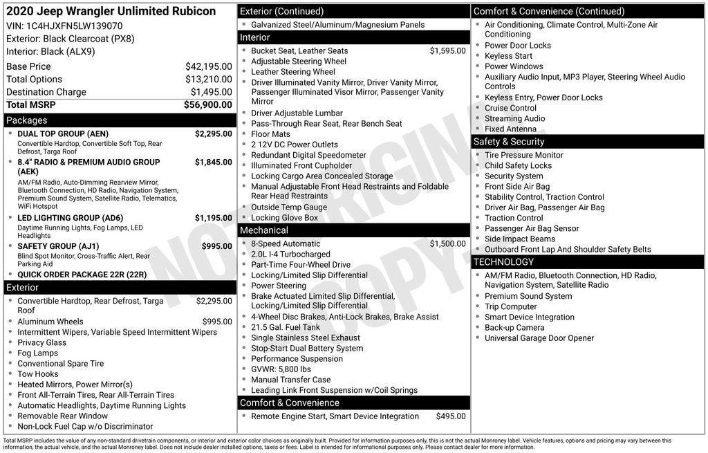 Used 2020 Jeep Wrangler Unlimited Rubicon w/ Dual Top Group image 5