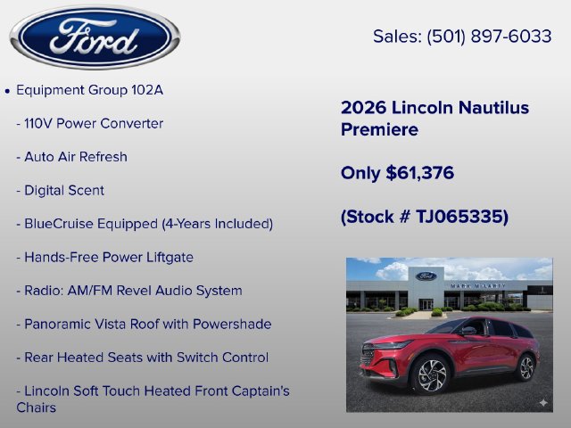 New 2026 Lincoln Nautilus Premier w/ Equipment Group 102A AWD/4WD image 6