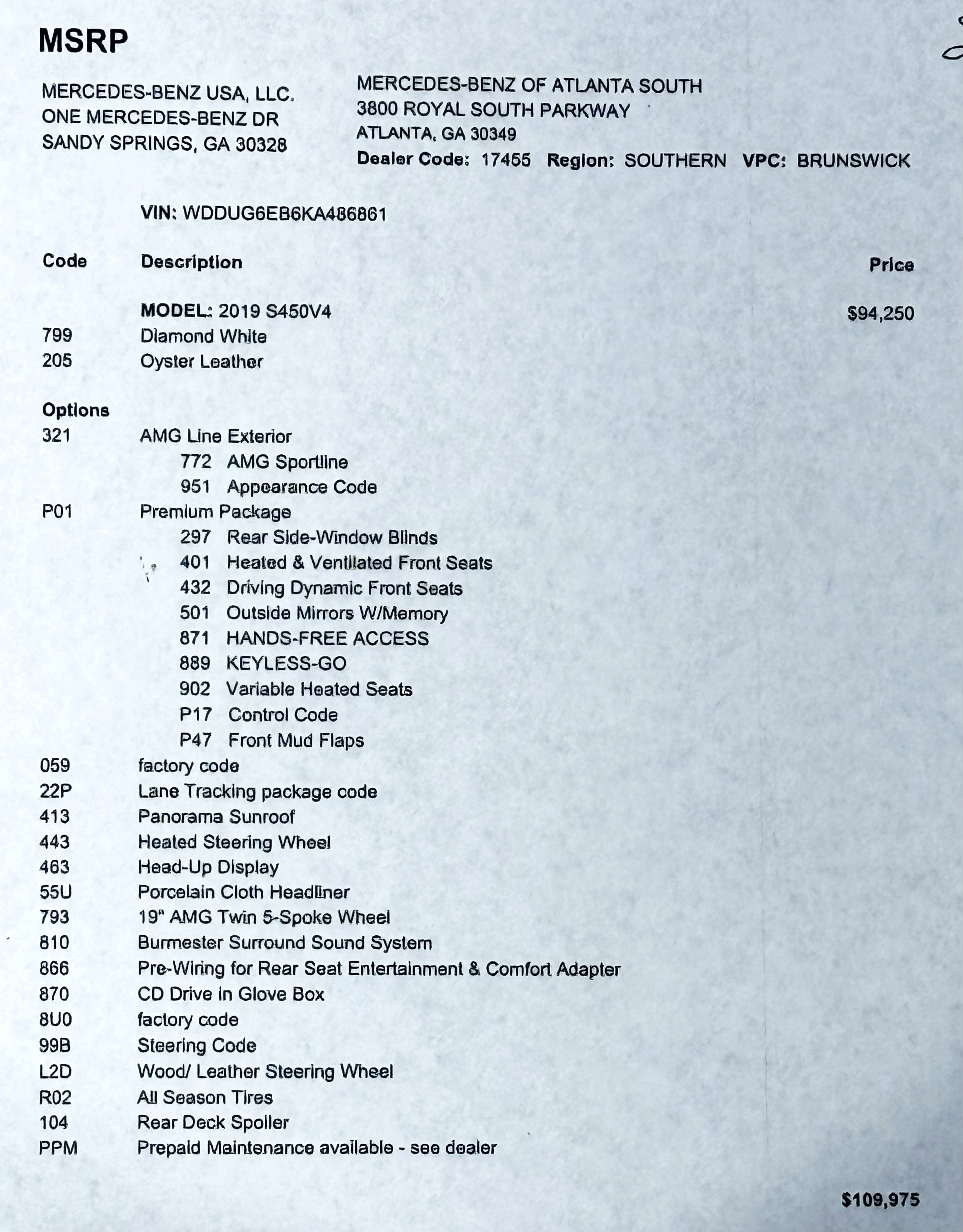 Used 2019 Mercedes-Benz S 450 4MATIC Sedan image 2