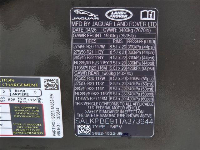 New 2026 Land Rover Range Rover Long Wheelbase SE AWD/4WD image 18