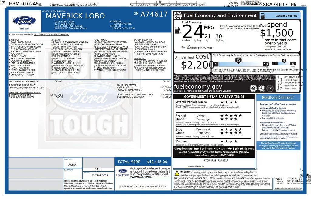 Used 2025 Ford Maverick Lobo AWD/4WD image 40