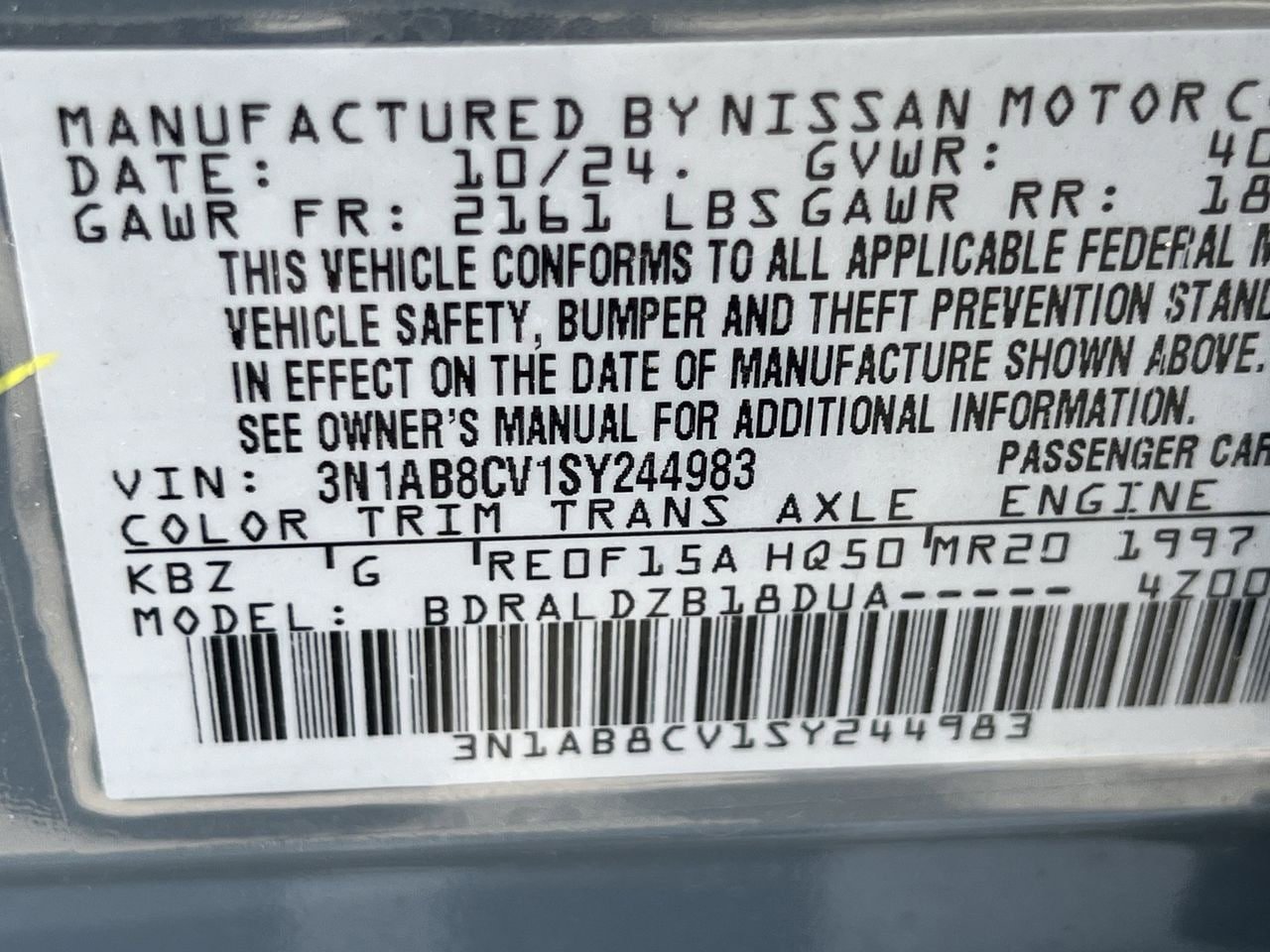 Used 2025 Nissan Sentra SV FWD image 10