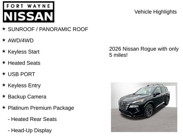 New 2026 Nissan Rogue Platinum w/ Platinum Premium Package AWD/4WD image 8