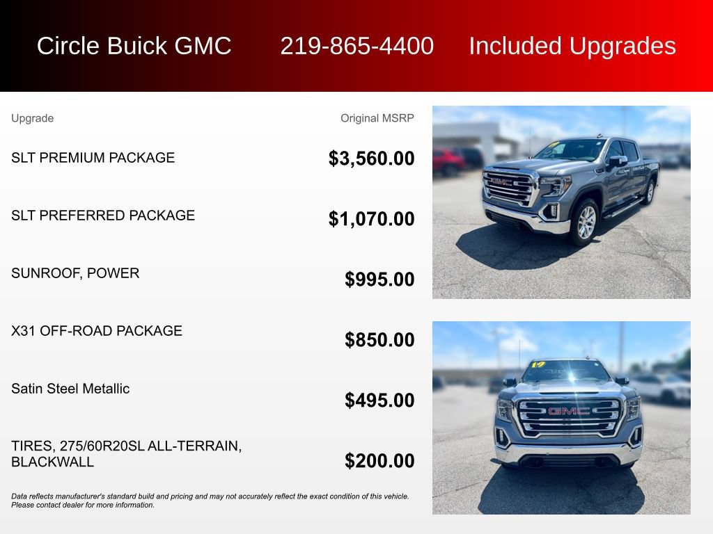 Used 2019 GMC Sierra 1500 SLT w/ SLT Premium Package AWD/4WD image 3