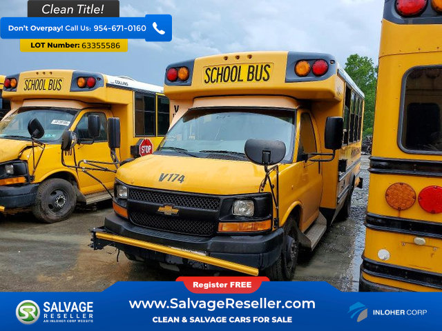 Used 2016 Chevrolet Express 3500 w/ School Bus Package RWD image 3