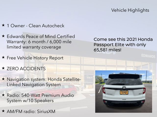 Used 2021 Honda Passport Elite image 10