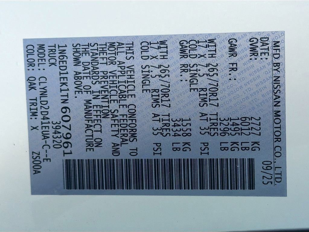 New 2026 Nissan Frontier PRO-4X w/ Pro-4x Convenience Package image 34