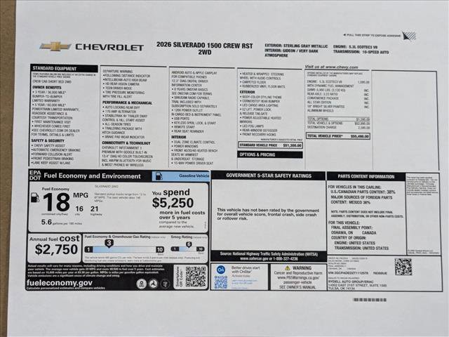 Used 2026 Chevrolet Silverado 1500 RST RWD image 27