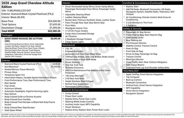 Used 2020 Jeep Grand Cherokee Altitude image 10