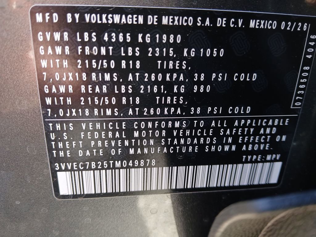 New 2026 Volkswagen Taos SE image 29